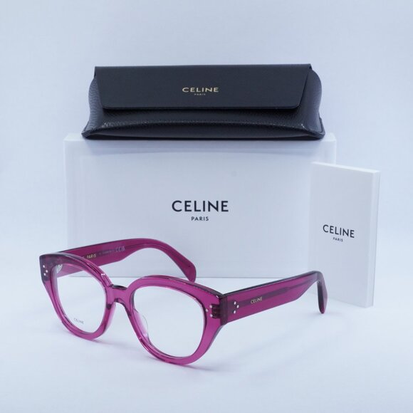 🕶️ New Celine CL50132I 081 Eyeglasses - Transparent Cherry Frame - Picture 10 of 10